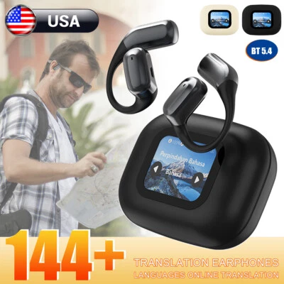 144+ Languages Translator Earbuds Ear Hook Real Time Online &Offline Translation - Image 1 of 4