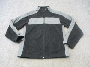 IZOD Jacket Boys Large Gray Black Full Zip Active PerformX Youth Fleece - Picture 1 of 9
