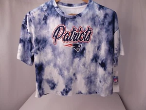NWT NFL Team Apparel New England Patriots Girl's Crop Top Shirt XL - Picture 1 of 3