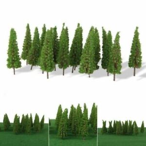 50PCS Conifer Trees - 55mm - Suitable for N/OO Gauge Model Railways Model Set UK