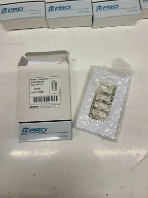 X-10 Pro Slim Wireless White/Gold Wall Switch PHW04D - NEW - Image 1 of 3