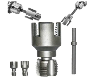 Rohrgewindeschneidwerkzeug, Elektrobohrmaschine kompatibel PVC Rohr Einfädler Kit - Bild 1 von 12