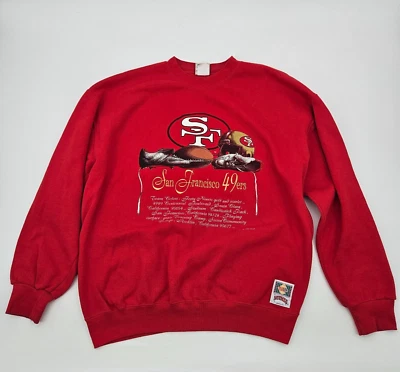 Vintage San Francisco 49ers Sweatshirt Nutmeg Crewneck Size XL Red 1993 - Image 1 of 4