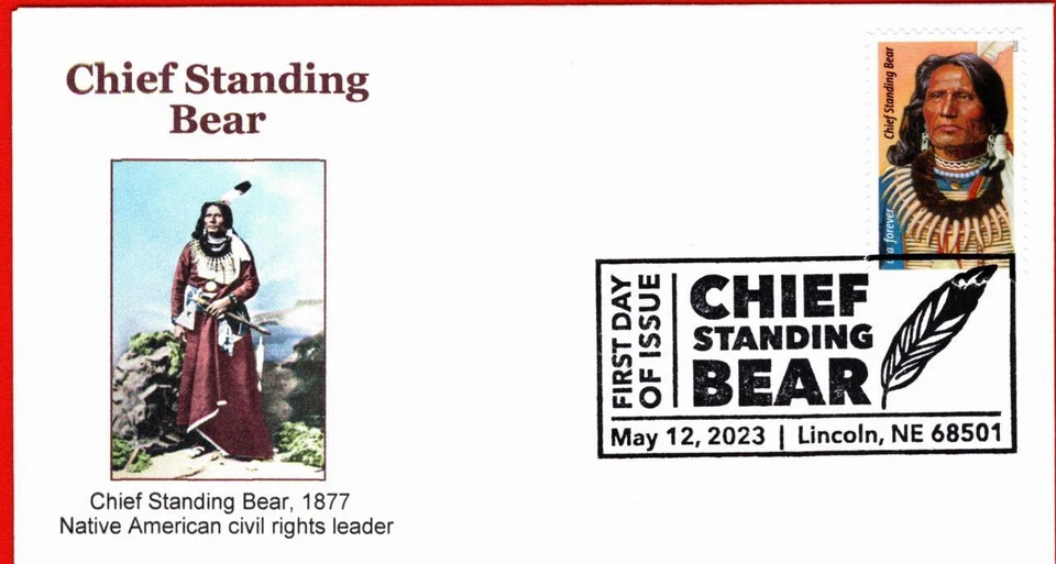 Chief Standing Bear, Native American , Indian Civil Rights, FDC, Color Image - Image 1 of 1