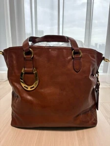 Ralph Lauren Purple Label Brown Leather Shoulder Bag used - Picture 1 of 16