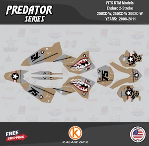 Graphics Kit for KTM 200XC-W 250XC-W 300XC-W (2008-2011) Predator - TAN - Picture 1 of 6