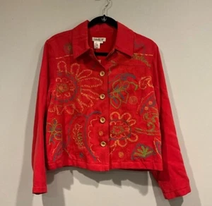 Coldwater Creek Womens Embroidered Button down Jacket - Picture 1 of 11