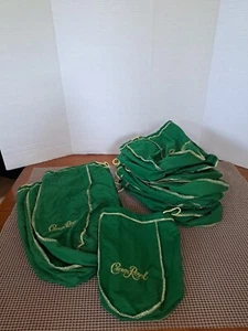22 bolsas Crown Royal tela con cordón verde - Imagen 1 de 6