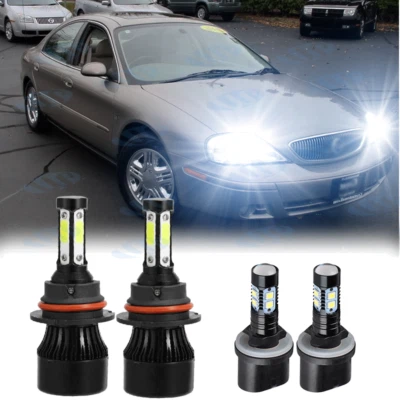 Combo de 4 faros antiniebla LED HI/LO para Mercury Sable 2000-2005 6000K Foto 1 de 4