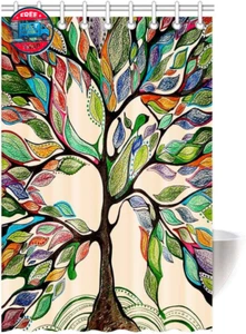 48" X 72" Shower Curtain with Hooks Bathroom Waterproof Tree of Life Co - Picture 1 of 12