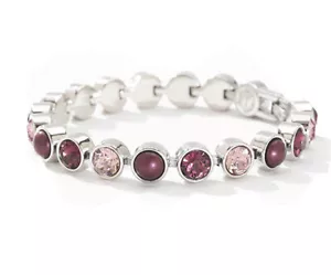 💎Bracciale Cristallo Touchstone 7 1/4” Rodio Multicolore Nuovo Condizione - Foto 1 di 8