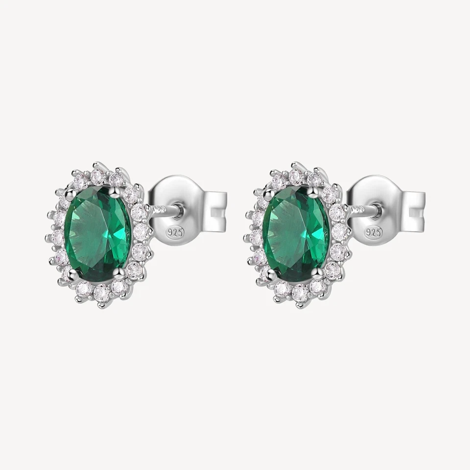 BROSWAY FANCY ORECCHINI CON ZIRCONI IN ARGENTO 925 FLG14 LIFE GREEN - Immagine 1 di 4