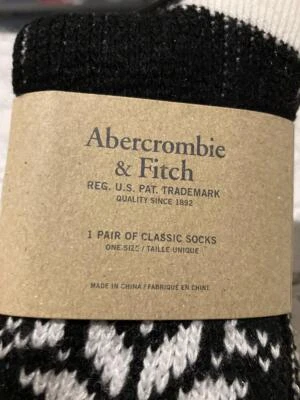 Abercrombie & Fitch новый с Ярлыками женщина один размер Fair Isle снежинка Nordic загрузки носки - Изображение 1 из 4