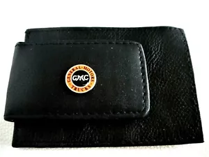 Clip magnético para dinero y soporte para tarjeta de crédito GMC vintage de cuero - Imagen 1 de 2