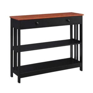 Convenience Concepts Console Table 31.5"x12"x39.5" Wood Top w/1 Drawer+Shelf - Picture 1 of 6