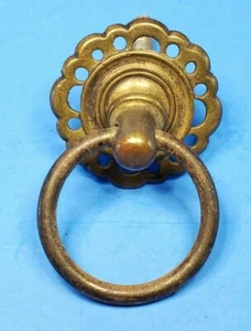 Drawer Pull Drop Ring Bail Cabinet Cupboard Hardware Single 1 1/4" Ring Vtg. - Picture 1 of 4