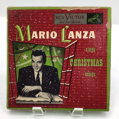Mario Lanza Sings Christmas Songs vinyl 45 RPM RCA Victor WDM 1649 6 Records - Image 1 of 4
