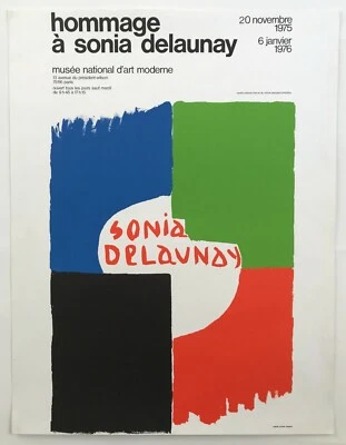 Sonia DELAUNAY, Musée national d'Art Moderne, 1975. Affiche originale en litho. - Photo 1/4
