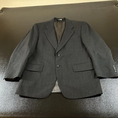 Jos A Bank Blazer Jacket Mens 40 S Navy/Gray Coat Wool Formal Business Express - Image 1 of 4