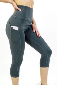 Leggings Capri Seajoy Atletico a vita alta con tasche sui fianchi - Foto 1 di 23