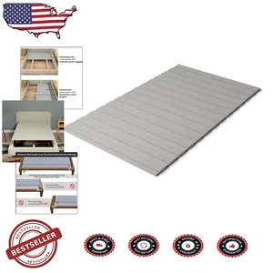 Premium Queen Size Wooden Bunkie Board with Grey Cover - No Assembly Required - Picture 1 of 8