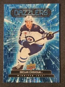 22-23 Upper Deck Declan Chisholm Blue Rookie Dazzlers 🌈🌈🌈 Winnipeg Jets  - Picture 1 of 2