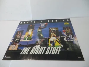 Vintage 1994 Seattle Supersonics Original 16x20 Poster - Shawn Kemp Gary Payton - Bild 1 von 6
