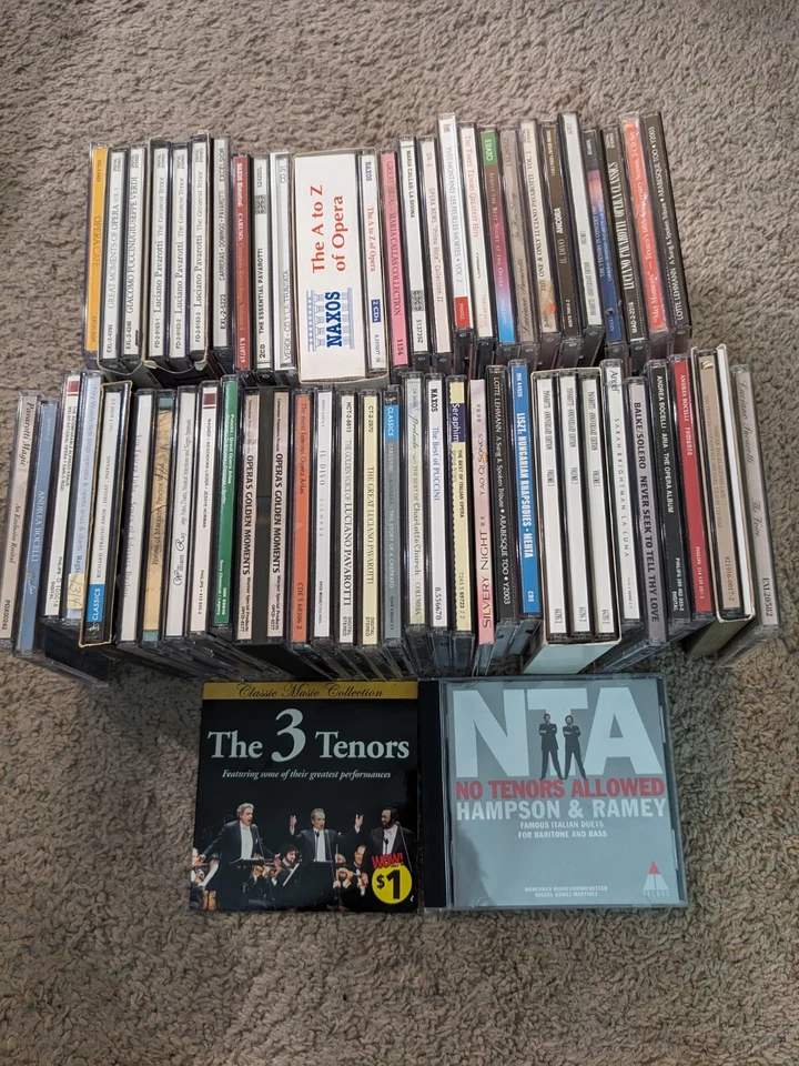 53 Opera Imports CD Lot Il Divo Pavarotti Bocelli Liszt Domingo Kraus Mahler Foto 1 de 4