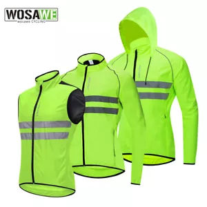 WOSAWE Chaqueta con Capucha de Ciclismo Reflectante Impermeable Camiseta Prenda para Bicicleta de montaña - Imagen 1 de 19