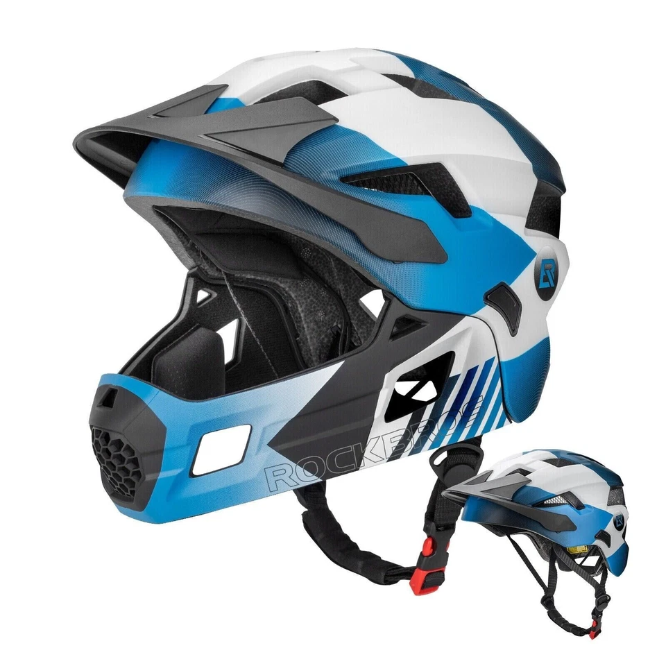 ROCKBROS Kinderhelm Kratzer Kinder Integriert Fahrradhelm Fullface helm 48-57cm - Bild 1 von 4