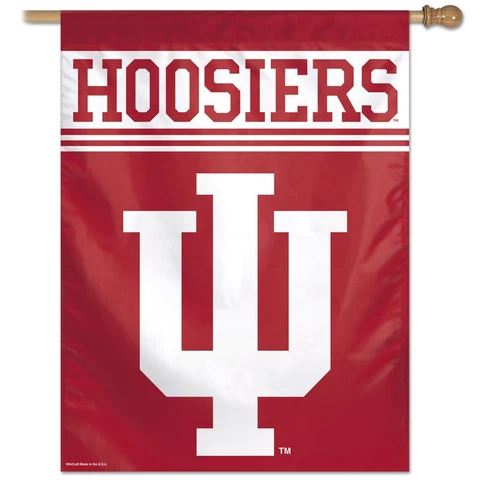INDIANA HOOSIERS 27"X37" BANNER FLAG NEW FREE SHIPPING WINCRAFT Cover
