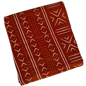 African Fabric Wax Print Ankara 6 Yards 100% Cotton Red Ethnic Sewing Material - Picture 1 of 13