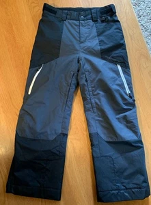 NWOT Obermeyer Youth L 14 16 Black Gray Ski Snow Pants Gaiters Extendable Pocket - Picture 1 of 7