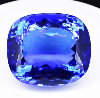 Natural Swiss Blue Topaz Cushion 566.95 CERTIFIED Flawless Loose Gemstone - Image 1 of 4