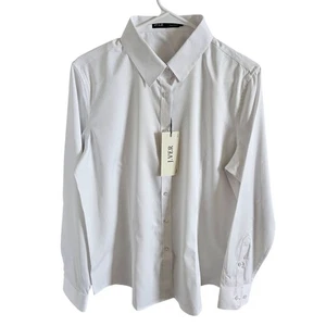 J. Ver Damen Gr. L nagelneu weiß Bluse Designed in Italy klassisch faltenfrei - Bild 1 von 7
