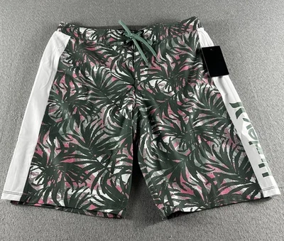 Hurley Board Shorts Para Hombres 30 Verde Rosa Tropical Escape Paradise AOP NUEVO Foto 1 de 4