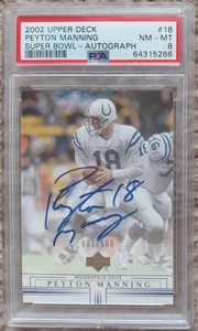 2002 Upper Deck Super Bowl Autograph #81/500 Peyton Manning PSA 8 Colts - Bild 1 von 2