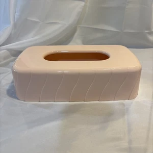 Vintage MCM Retro Tissue Box Halter Abdeckung Solider Rosa Kunststoff 10,5" x 5,5" - Bild 1 von 8