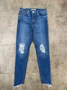 Levi’s Mile High Super Skinny Size 29 Women’s Holes At Knees- Distressed - Picture 1 of 13