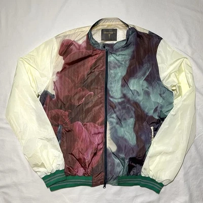 NWT Fifteen & Half Floral Print Nylon Full Zip Jacket - Size 54 (L) - Italy - Image 1 of 4