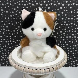 PEEBS CALICO CAT Palm Pal ✨ Soft Plush Toy SMALL Brown Kitty Baby Lovey NWT - Picture 1 of 3
