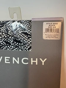 Givenchy Pret-A-Porter Pantyhose BLACK Sz A/B Style 30363 Free Shipping! - Picture 1 of 3