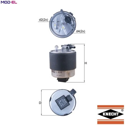 FUEL FILTER KL 440/44 FOR NISSAN DUALIS QASHQAI/+2 K9K282/292 1.5L 4cyl DUALIS I - Image 1 of 4