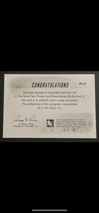 Aaron Judge 2013 In The Game past present and future Auto - Picture 1 of 2