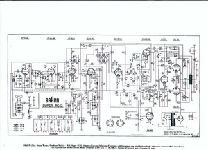 Braun Service Schaltplan für Super  RC 62  Copy - Bild 1 von 1