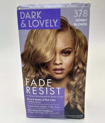 Dark & Lovely FADE RESIST Permanent Hair Dye Kit 378 Honey Blonde Damaged Box - Image 1 of 4