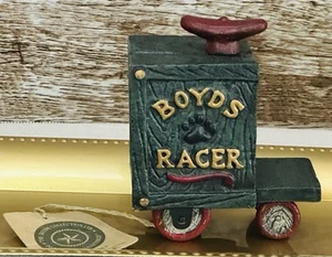 Boyds Bears Collection Cast Iron Boyds Racer Soap Box Derby Handcrafted - Picture 1 of 7