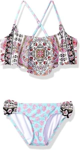 Billabong Girls' Moon Tribe Flutter Bikini Swim Set L109939 Size 8 - Picture 1 of 2