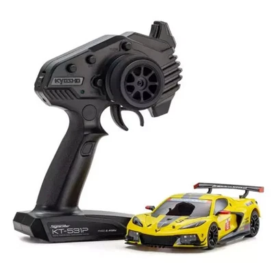 Kyosho Mini-Z RWD MR-04 Chevrolet Corvette C8.R Yellow Readyset RTR Car #32356Y - Image 1 of 4