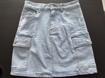 QUIZ Ladies Jean Mini Skirt Size U.K. 10 - Image 1 of 2